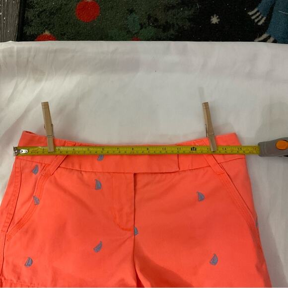 J. Crew Embroidered Sailboat Chino Jean Short 2 Nautical Preppy Classicore - Picture 6 of 9